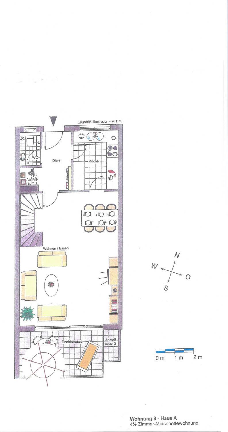- Grundriss - DG-Maisonettewohnung Etagenwohnung Ostfildern