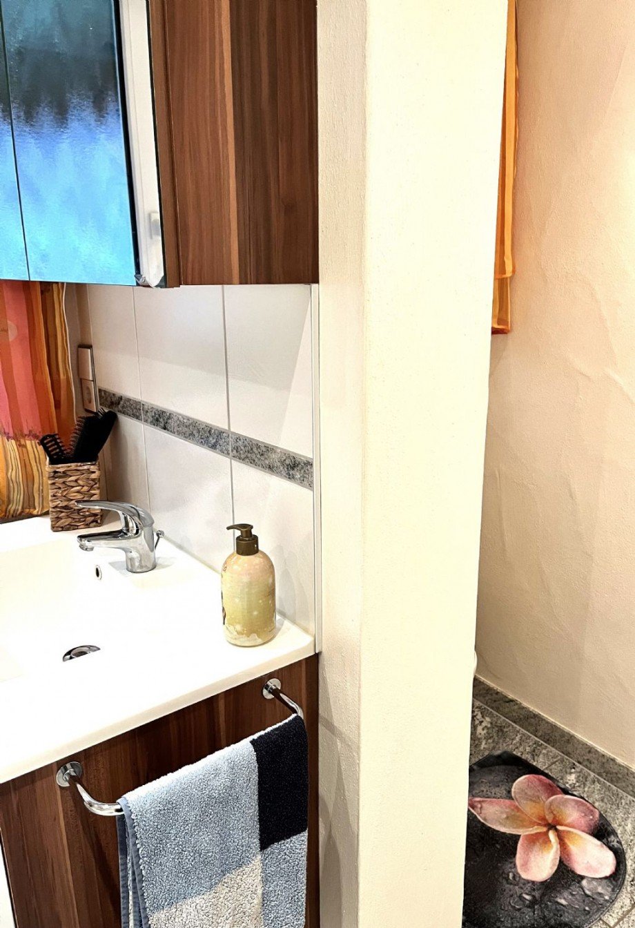 Tageslichtbad mit abgegrenzter Toilette im EG Einfamilienhaus Dornhan-Bettenhausen