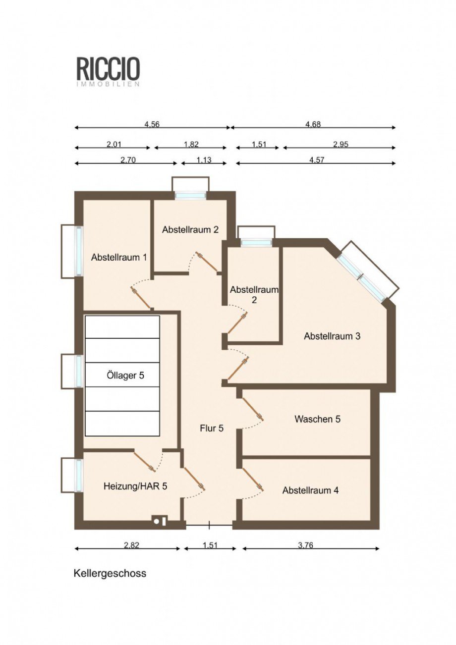 Grundriss Kellegeschoss Maisonettewohnung Bondorf