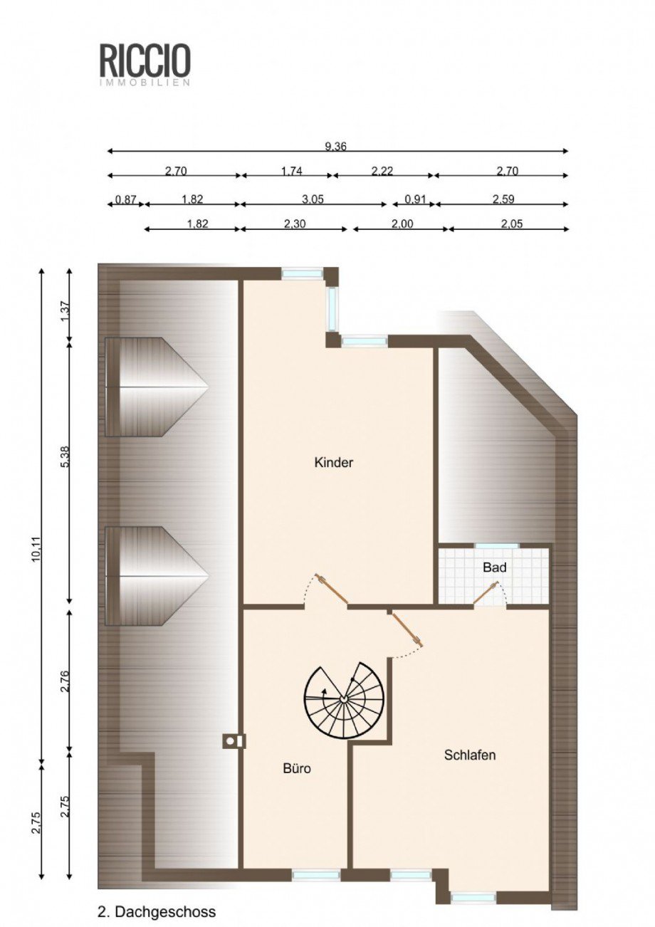 Grundriss 2. DG Maisonettewohnung Bondorf