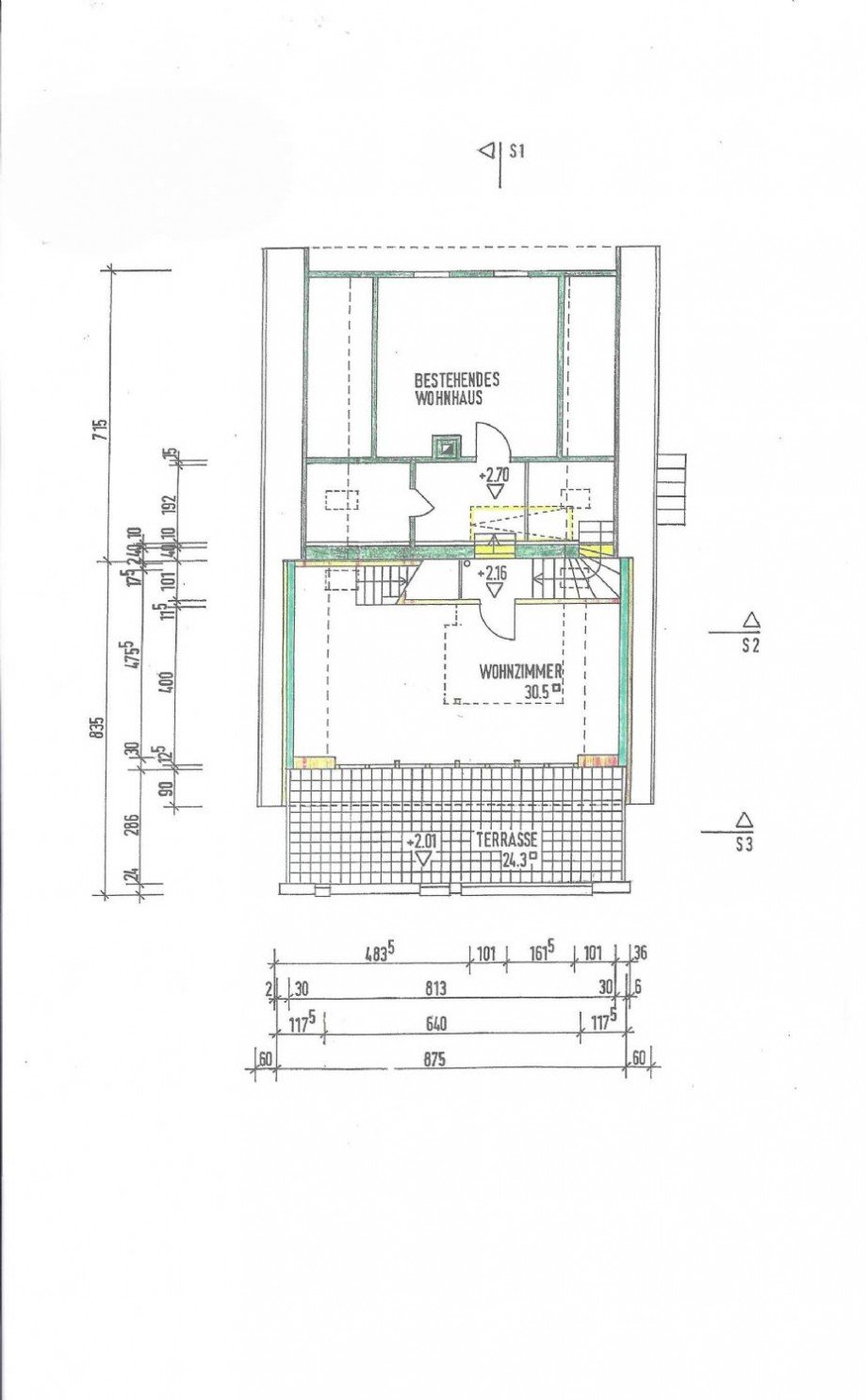- Bemaßter Grundriss - OG Einfamilienhaus Neuhausen