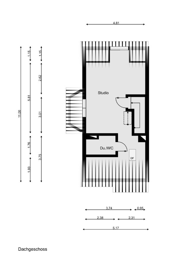 Grundriss - Dachgeschoss Doppelhaush�lfte Schorndorf