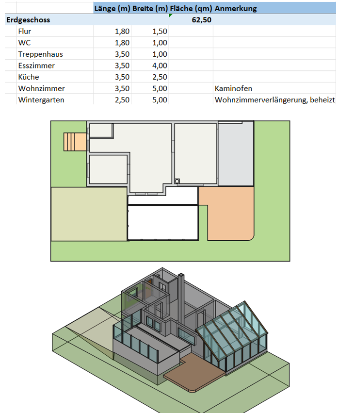 Grundriss EG Doppelhaush�lfte Bondorf