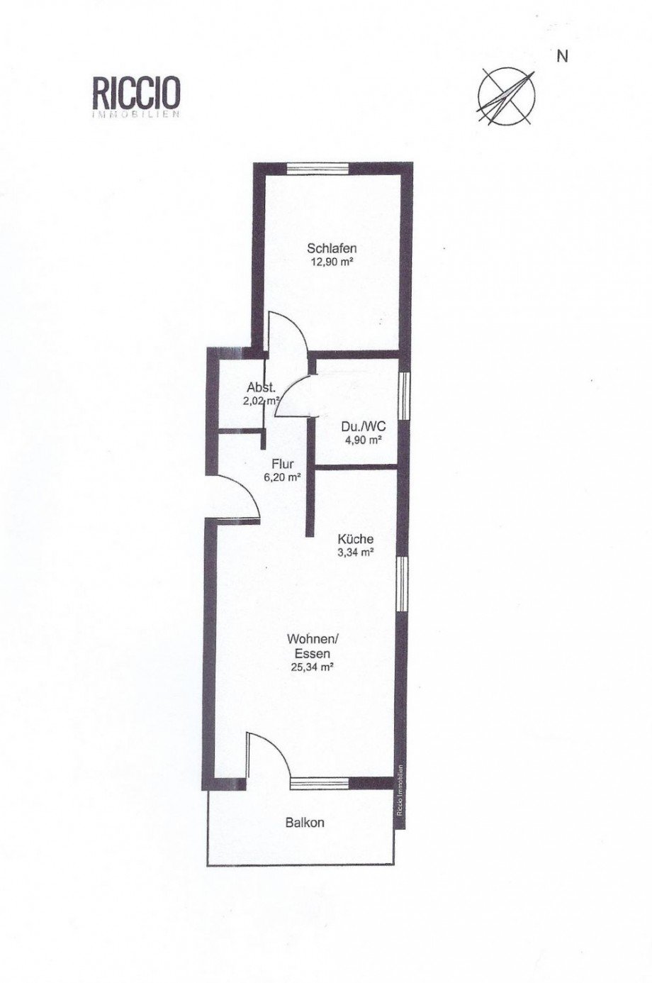 Grundriss Illustration - Unm�bliert Etagenwohnung G�ufelden-Nebringen