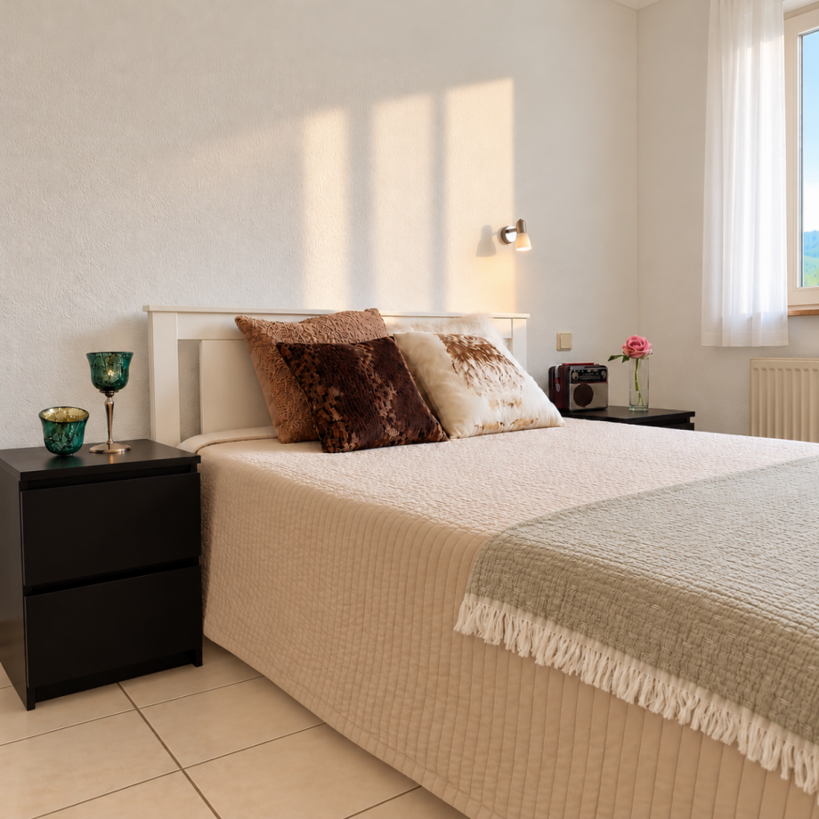 Gemütlicher Schlafbereich Etagenwohnung Sindelfingen