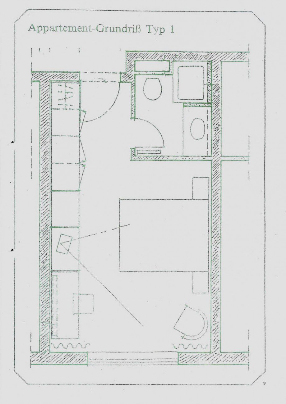 Grundriss - Doppel Komfort-Zimmer Wohnanlagen Herrenberg
