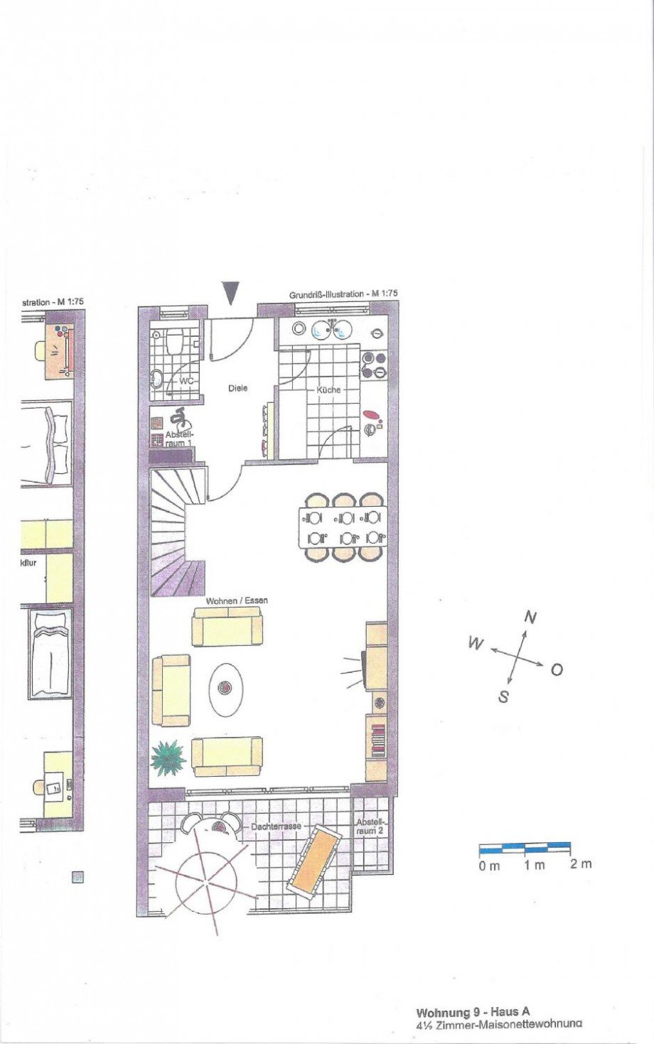 Grundriss - DG-Maisonettewohnung Etagenwohnung Ostfildern