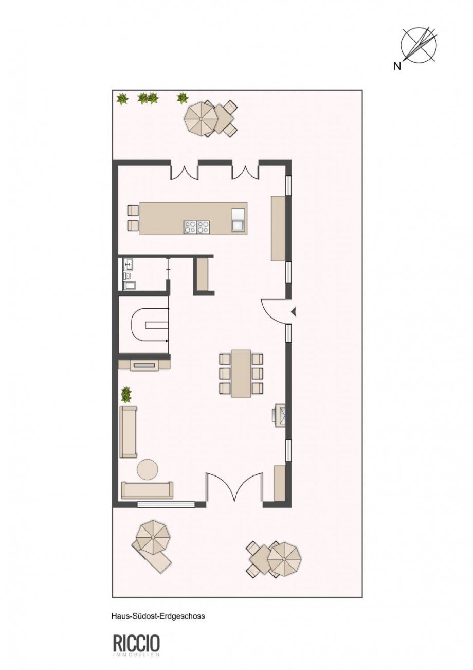 Grundriss-illustration Erdgeschoss-Haus-Suedost jpg Doppelhaush�lfte Unterjesingen